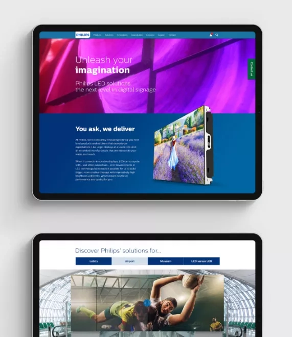 Philips LED landing page